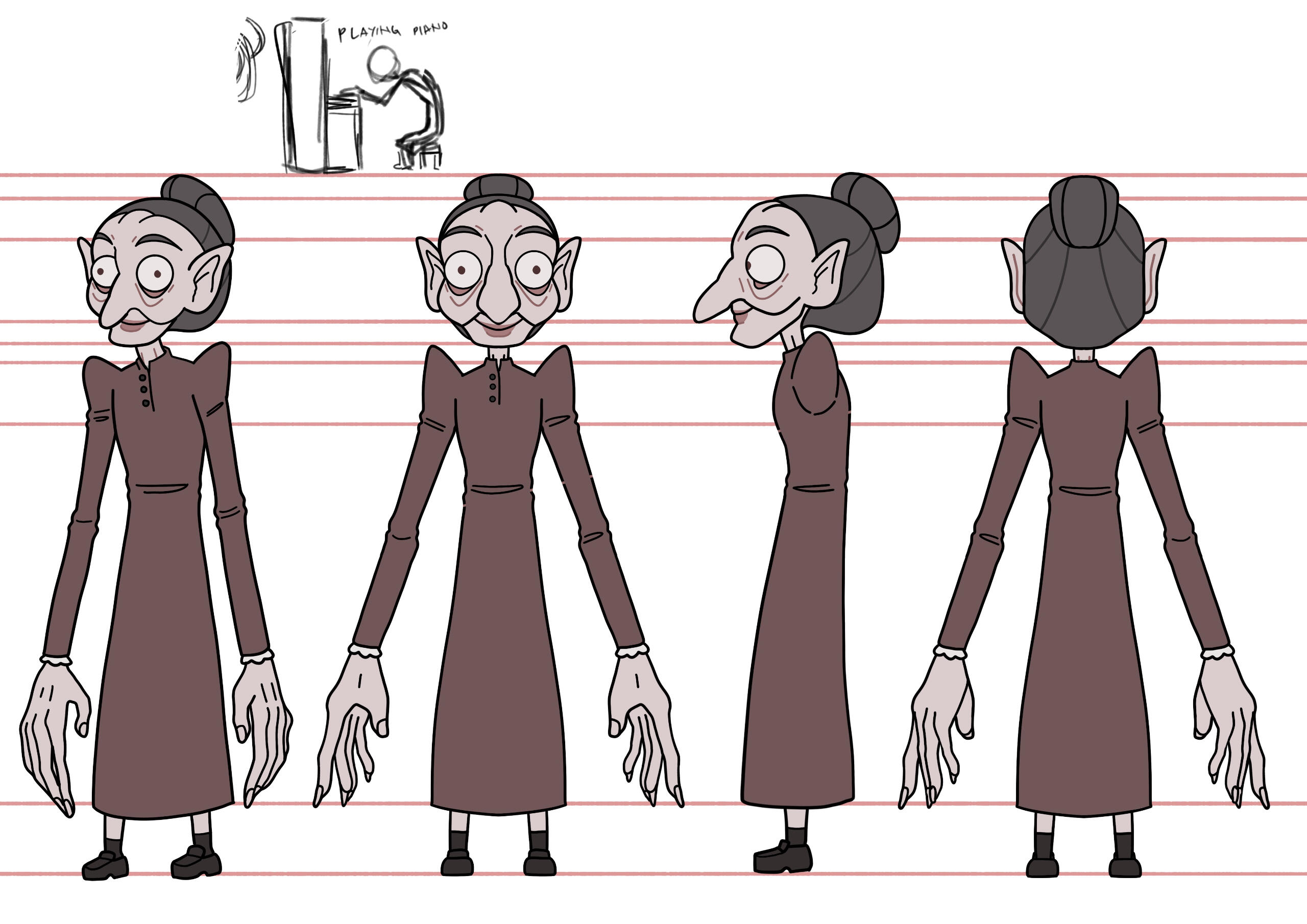 Character Reference Sheet for "The Musician"