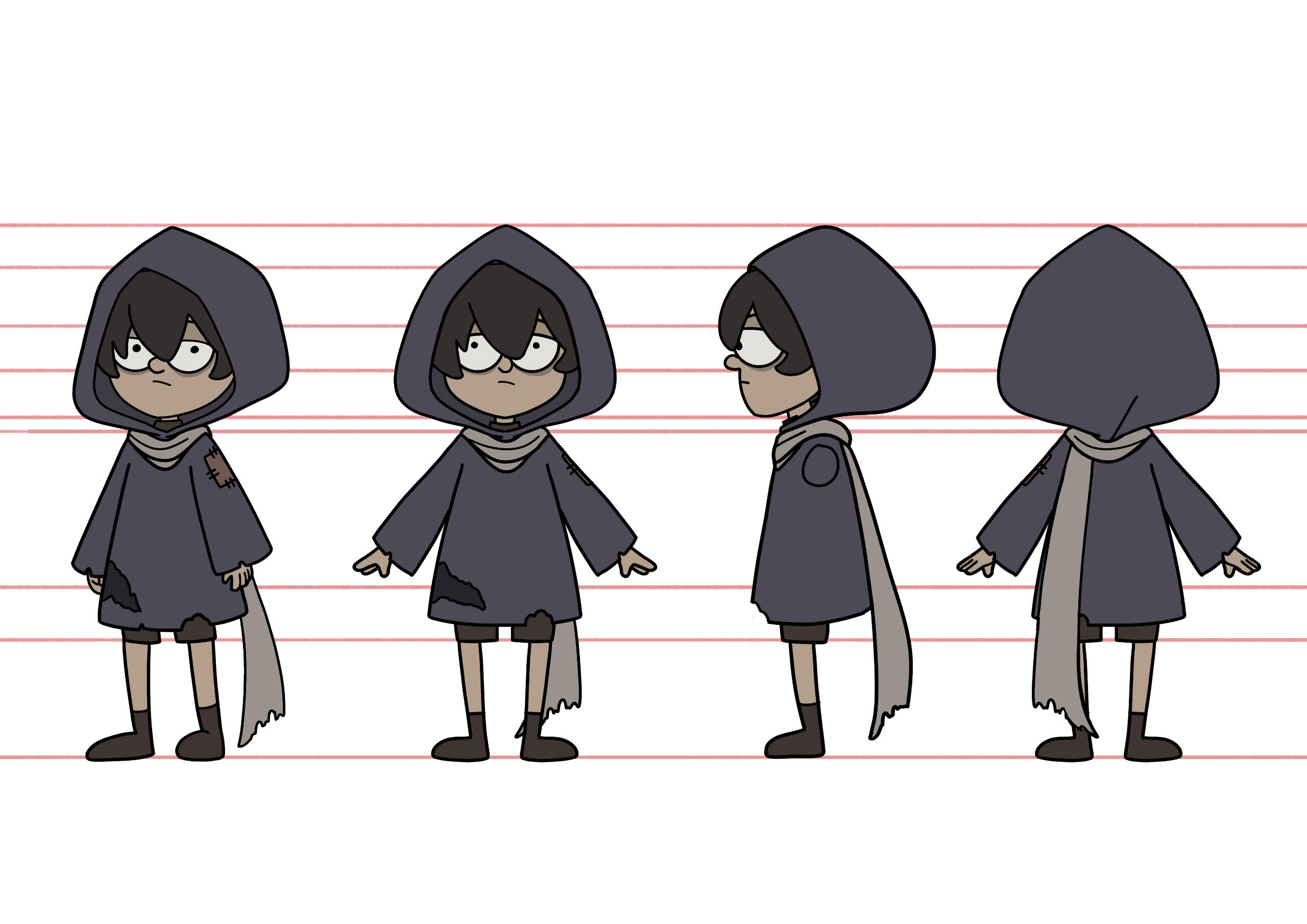 Character Reference Sheet for "Lost Boy"
