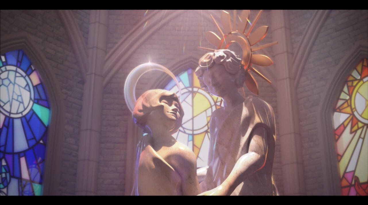 "Sun &amp; Moon" Deities Cathedral" Close up