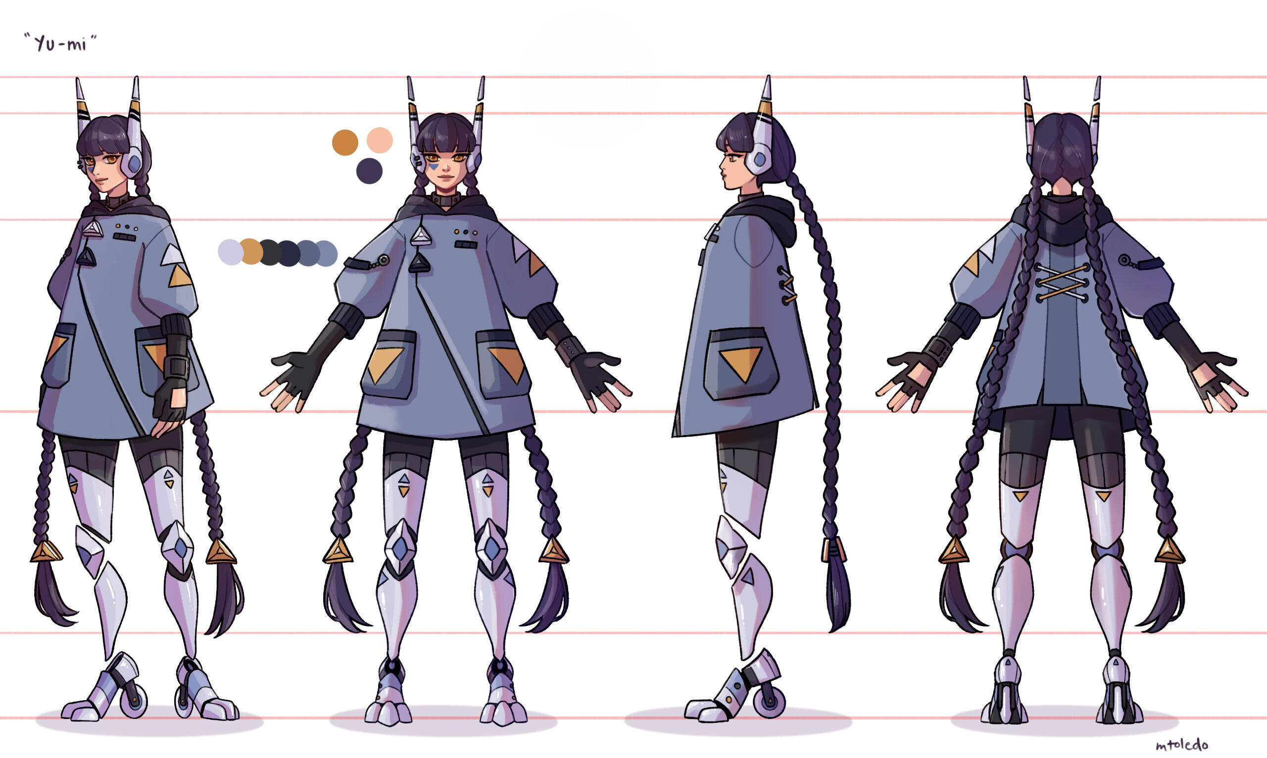 "Yu-mi" Character Sheet for University Project (2023)